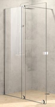 HÜPPE XTENSA PURE sprchové dveře 110x200 cm, posuvné, levé, stříbrná pololesklá/sklo čiré