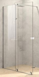 HÜPPE XTENSA PURE sprchové dveře 110x200 cm, posuvné, levé, stříbrná pololesklá/sklo čiré