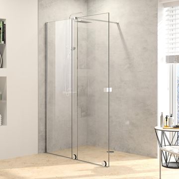 HÜPPE XTENSA PURE sprchové dveře 110x200 cm, posuvné, levé, stříbrná pololesklá/sklo čiré XT0102.069.322 Obrázek - fotka