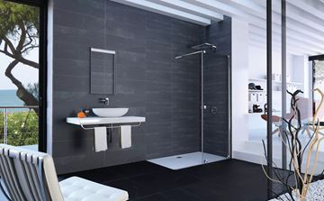 HÜPPE XTENSA PURE sprchové dveře 110x200 cm, posuvné, levé, stříbrná pololesklá/sklo čiré XT0102.069.322 Obrázek - fotka