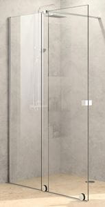 HÜPPE XTENSA PURE sprchové dveře 160x200 cm, posuvné, levé, stříbrná pololesklá/sklo čiré