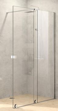 HÜPPE XTENSA PURE sprchové dveře 110x200 cm, posuvné, pravé, stříbrná pololesklá/sklo čiré