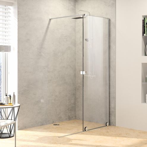 HÜPPE XTENSA PURE sprchové dveře 140x200 cm, posuvné, pravé, stříbrná pololesklá/sklo čiré XT0205.069.322 Obrázek - fotka