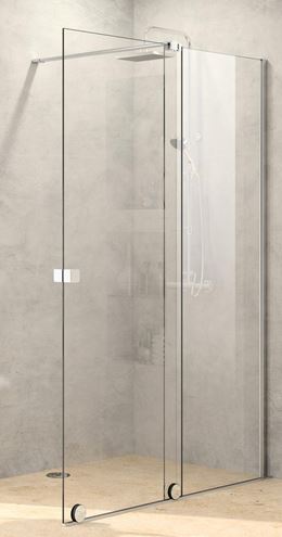 HÜPPE XTENSA PURE sprchové dveře 140x200 cm, posuvné, pravé, stříbrná pololesklá/sklo čiré XT0205.069.322 Obrázek - Hlavní obrázek