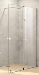 HÜPPE XTENSA PURE sprchové dveře 140x200 cm, posuvné, pravé, stříbrná pololesklá/sklo čiré