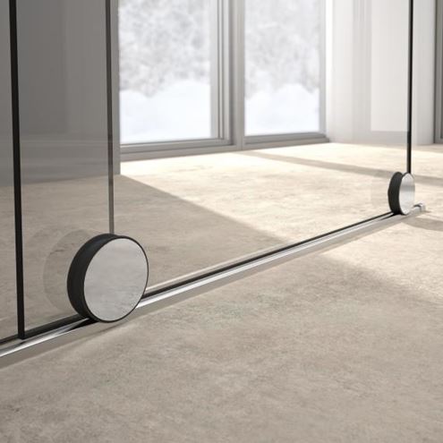 HÜPPE XTENSA PURE sprchové dveře 140x200 cm, posuvné, pravé, stříbrná pololesklá/sklo čiré XT0205.069.322 Obrázek - fotka