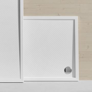 HÜPPE PURANO sprchová vanička 100x100 cm, litý mramor, bez nožiček, protiskluz 202162.055 Obrázek - fotka