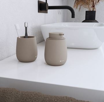 NIMCO TABO pohárek na kartáčky, keramika, taupe TA 3158-07 Obrázek - fotka