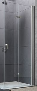 HÜPPE DESIGN PURE sprchové dveře 90x200 cm, skládací, pravé, stříbrná matná/sklo čiré