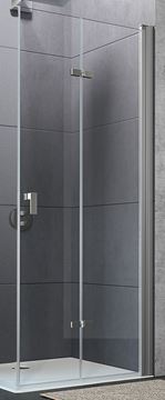 HÜPPE DESIGN PURE sprchové dveře 90x200 cm, skládací, pravé, stříbrná matná/sklo čiré