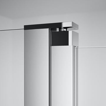 HÜPPE DESIGN PURE sprchové dveře 90x200 cm, skládací, levé, stříbrná matná/sklo čiré 8P0816.087.322 Obrázek - fotka