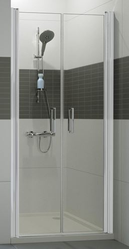 HÜPPE CLASSICS 2 sprchové dveře 90x190 cm, lítací, stříbrná matná/sklo čiré C23702.087.322 Obrázek - Hlavní obrázek