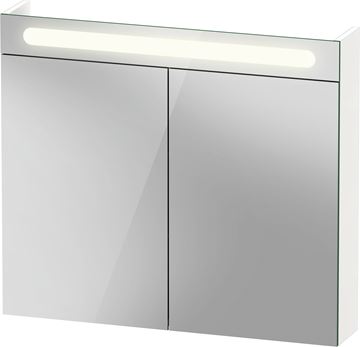 DURAVIT NO.1 zrcadlová skříňka 80x70x14,8 cm, osvětlení, s vypínačem a el. zásuvkou, dřevotříska, matná bílá N17921000000000 Obrázek - fotka