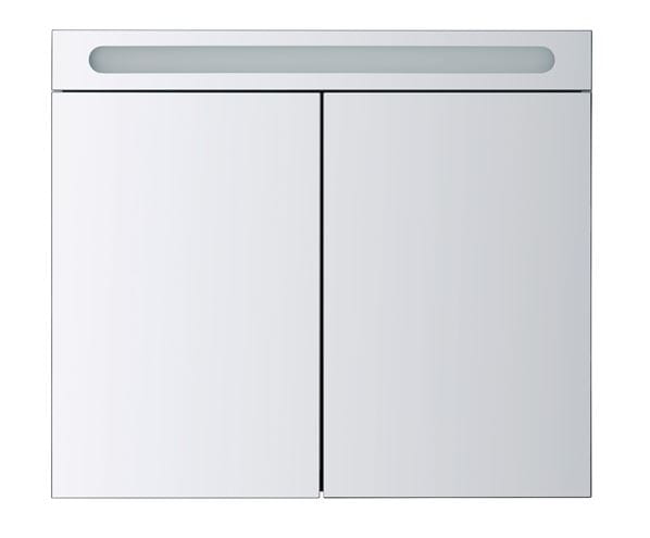 DURAVIT NO.1 zrcadlová skříňka 80x70x14,8 cm, osvětlení, s vypínačem a el. zásuvkou, dřevotříska, matná bílá N17921000000000 Obrázek - Hlavní obrázek
