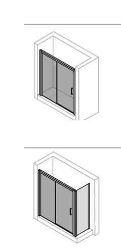 HÜPPE CLASSICS 2 EASYENTRY GT1200 sprchové dveře 120x200 cm, posuvné, levé, stříbrná pololesklá/sklo čiré C25309.069.322 Obrázek - fotka