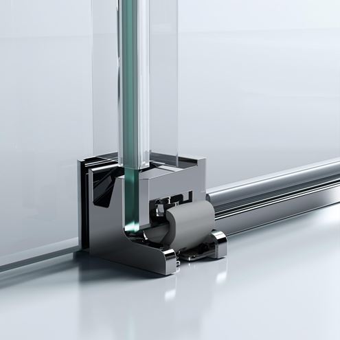 HÜPPE CLASSICS 2 EASYENTRY GT1200 sprchové dveře 120x200 cm, posuvné, levé, stříbrná pololesklá/sklo čiré C25309.069.322 Obrázek - fotka