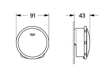 GROHE TALENTOFILL sada krytek pro napouštěcí a odtokovou soupravu, chrom 19952000 Obrázek - fotka