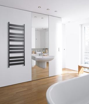 ZEHNDER ZETA koupelnový radiátor 1600/600, boční připojení, černá RAL9005 ZET-160-060-9205 Obrázek - fotka