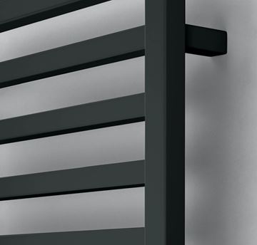 ZEHNDER QUARO koupelnový radiátor 1400/600, středové připojení, black matt 0557 QA-140-060-0557 Obrázek - fotka