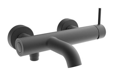 CONCEPT 300 ROUND vanová nástěnná baterie, s přepínačem, matná černá