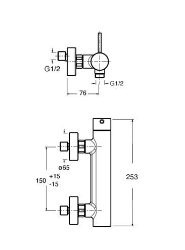 CONCEPT 300 ROUND sprchová nástěnná baterie, chrom CRIPH48151CON Obrázek - fotka