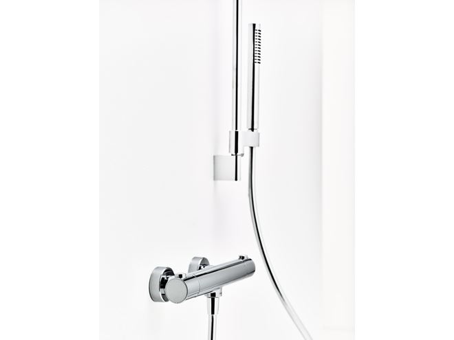 RAVAK PURI PU 033.00CR sprchová nástěnná termostatická baterie, CoolFeel, chrom X070116 Obrázek - fotka