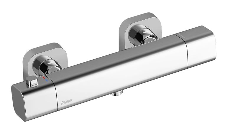 RAVAK 10° FREE TD F 033.00CR sprchová nástěnná termostatická baterie, CoolFeel, chrom X070140 Obrázek - Hlavní obrázek