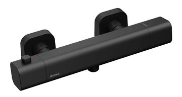 RAVAK 10° FREE BLACK TD F 033.20BL sprchová nástěnná termostatická baterie, CoolFeel, matná černá
