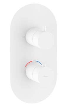 RAVAK ES 063.10WV.O2.RB07C podomítková termostatická baterie, pro 2 spotřebiče, matná bílá