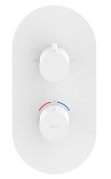 RAVAK ES 063.10WV.O2.RB07C podomítková termostatická baterie, pro 2 spotřebiče, matná bílá X070249 Obrázek - fotka