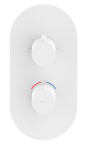 RAVAK ES 063.10WV.O2.RB07C podomítková termostatická baterie, pro 2 spotřebiče, matná bílá X070249 Obrázek - fotka