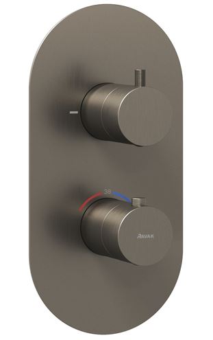 RAVAK ESPIRIT ES 063.20GB.O2.RB07C podomítková termostatická baterie, pro 2 spotřebiče, kartáčovaný grafit X070323 Obrázek - Hlavní obrázek