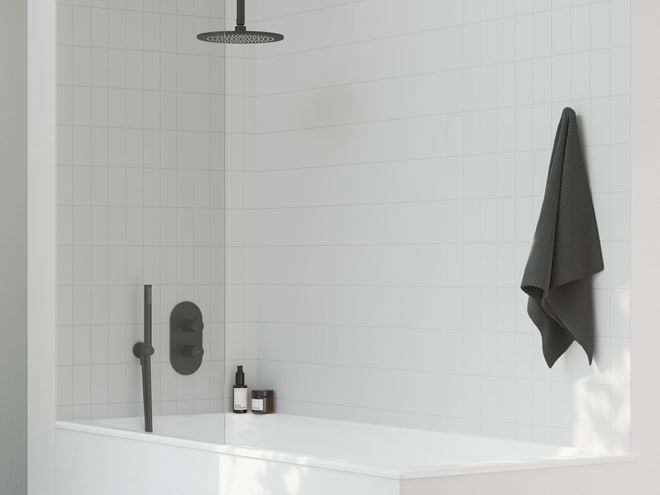 RAVAK ESPIRIT ES 067.20BLM.O3.RB07C podomítková termostatická baterie, pro 3 spotřebiče, matná černá X070289 Obrázek - fotka