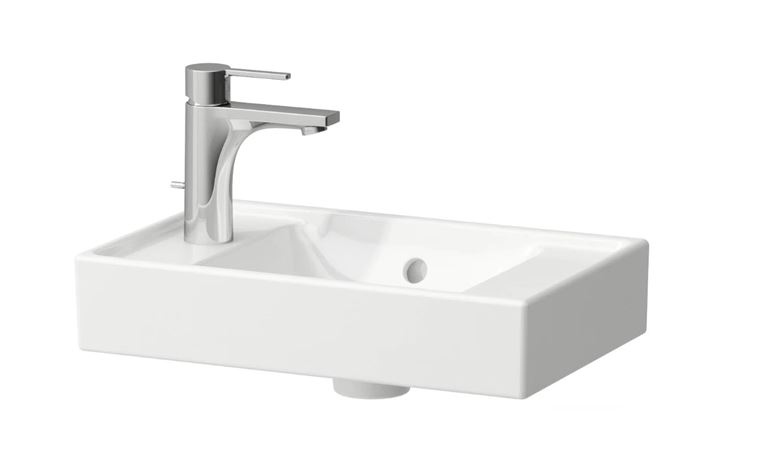LAUFEN FIORA umývátko 45 cm, s otvorem pro baterii vlevo, s přepadem H815920000105L Obrázek - Hlavní obrázek
