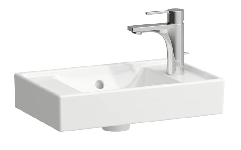 LAUFEN FIORA umývátko 45 cm, s otvorem pro baterii vpravo, s přepadem H815920000106L Obrázek - Hlavní obrázek