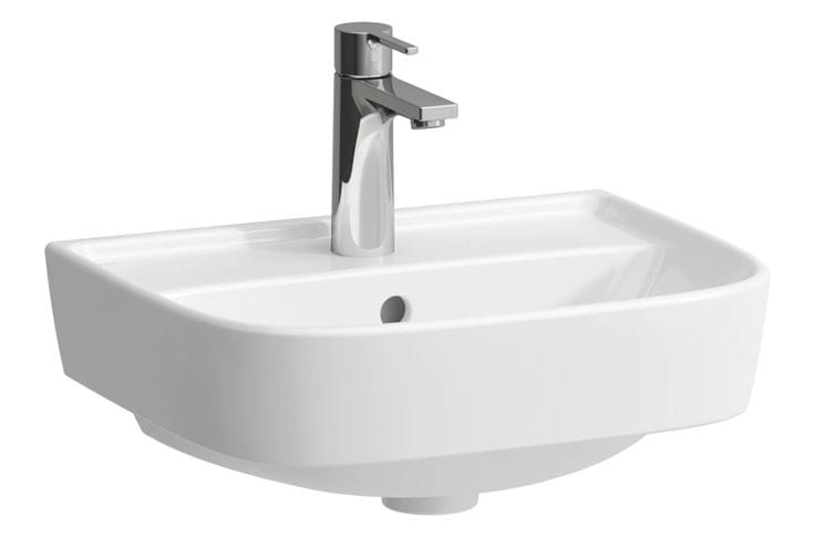 LAUFEN FIORA umývátko 45 cm, s otvorem pro baterii, s přepadem, broušené H812920000104L Obrázek - Hlavní obrázek