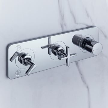 AXOR CITTERIO E podomítková termostatická baterie, pro 2 spotřebiče, chrom 36703000 Obrázek - fotka