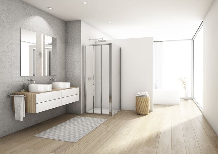 RONAL DIVERA D22F3 doplňková boční stěna 70x200 cm, aluchrom/čiré sklo D22F3 070 50 07 Obrázek - fotka