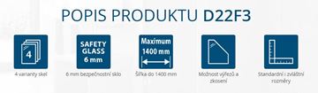 RONAL DIVERA D22F3 doplňková boční stěna 70x200 cm, aluchrom/čiré sklo D22F3 070 50 07 Obrázek - fotka