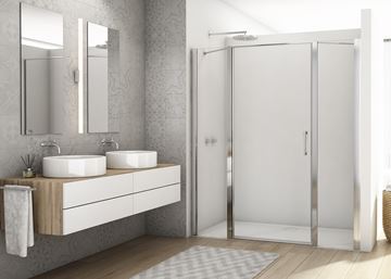 RONAL DIVERA D22FF boční stěna 60x200 cm, aluchrom/čiré sklo D22FF 060 50 07 Obrázek - fotka