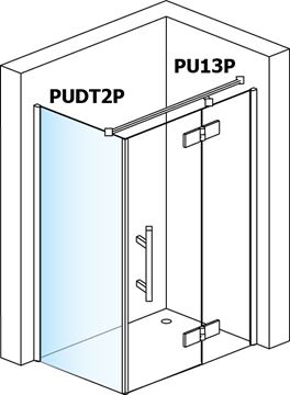 RONAL PUR PUDT2P boční stěna 90x200 cm, aluchrom/čiré sklo PUDT2P 090 10 07 Obrázek - fotka
