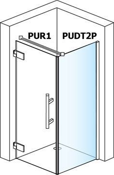 RONAL PUR PUDT2P boční stěna 90x200 cm, aluchrom/čiré sklo PUDT2P 090 10 07 Obrázek - fotka