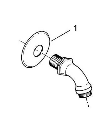 GROHE RELEXA sprchové rameno 55 mm, nástěnné, chrom 28429000 Obrázek - fotka