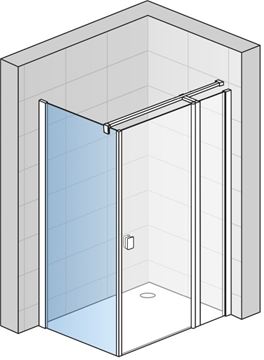 CONCEPT 200 CONT1 boční stěna 75x200 cm, černá/čiré sklo