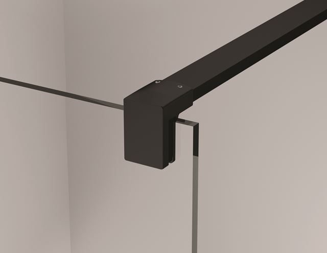 CONCEPT 200 CONT2 boční stěna 75x200 cm, černá/čiré sklo CONT20750607 Obrázek - fotka