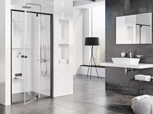 CONCEPT PIVOT STYLE PT-PDOP2 sprchové dveře 100x190 cm, pivotové, černá/čiré sklo