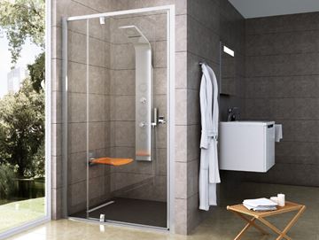 CONCEPT PIVOT STYLE PT-PDOP2 sprchové dveře 100x190 cm, pivotové, lesklý chrom/čiré sklo