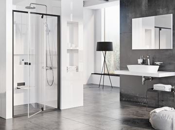 CONCEPT PIVOT STYLE PT-PDOP2 sprchové dveře 120x190 cm, pivotové, černá/čiré sklo