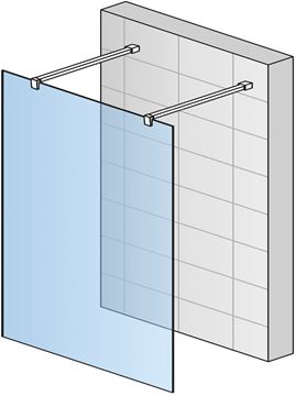 CONCEPT 200 CONFP stěna walk-in 160x200 cm, černá/čiré sklo CONFP1600607 Obrázek - fotka