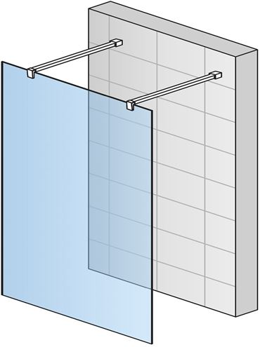 CONCEPT 200 CONFP stěna walk-in 160x200 cm, černá/čiré sklo CONFP1600607 Obrázek - fotka